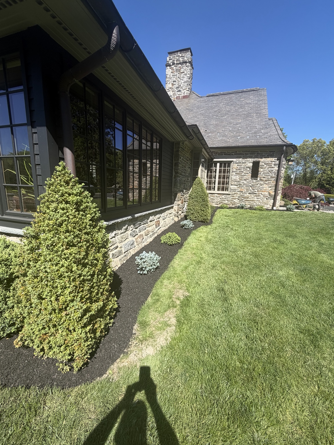 Finished landscaping project